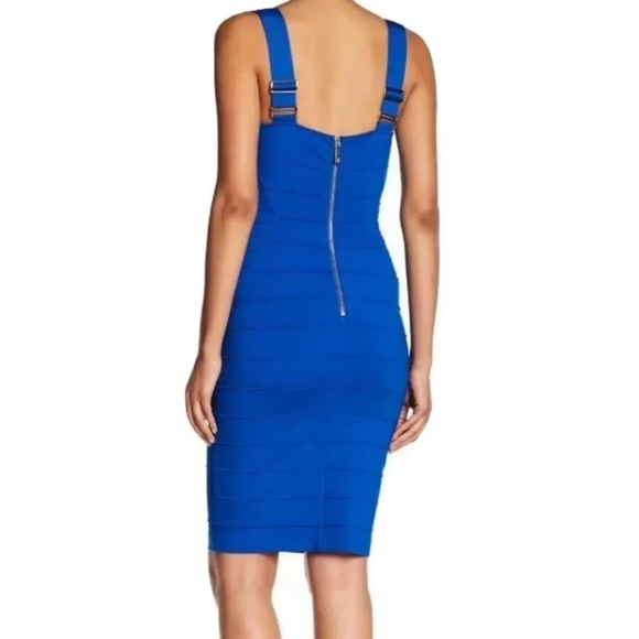 Ted Baker Charlii Mid Blue Stretch Bodycon Jersey Sheath Dress TB 4 US 10 $295 - Picture 2 of 13